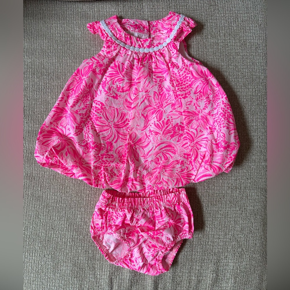 Lilly Pulitzer Pink Bubble Dress Set